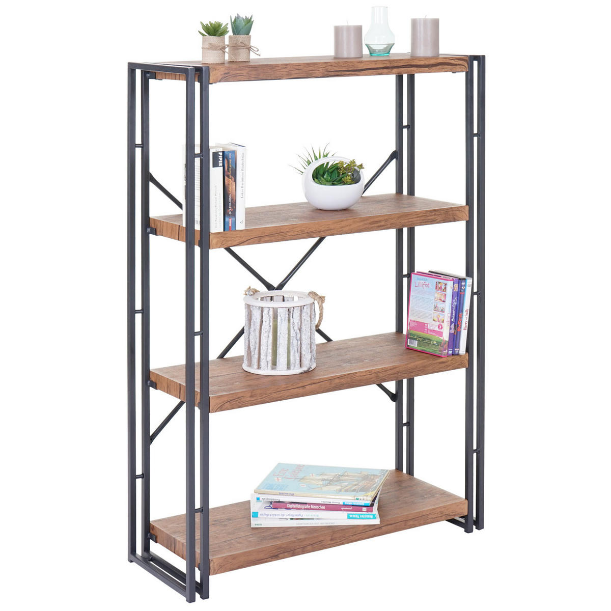 BÜCHERREGAL Holz - Braun, Holzwerkstoff (80/121/30cm) - MCW