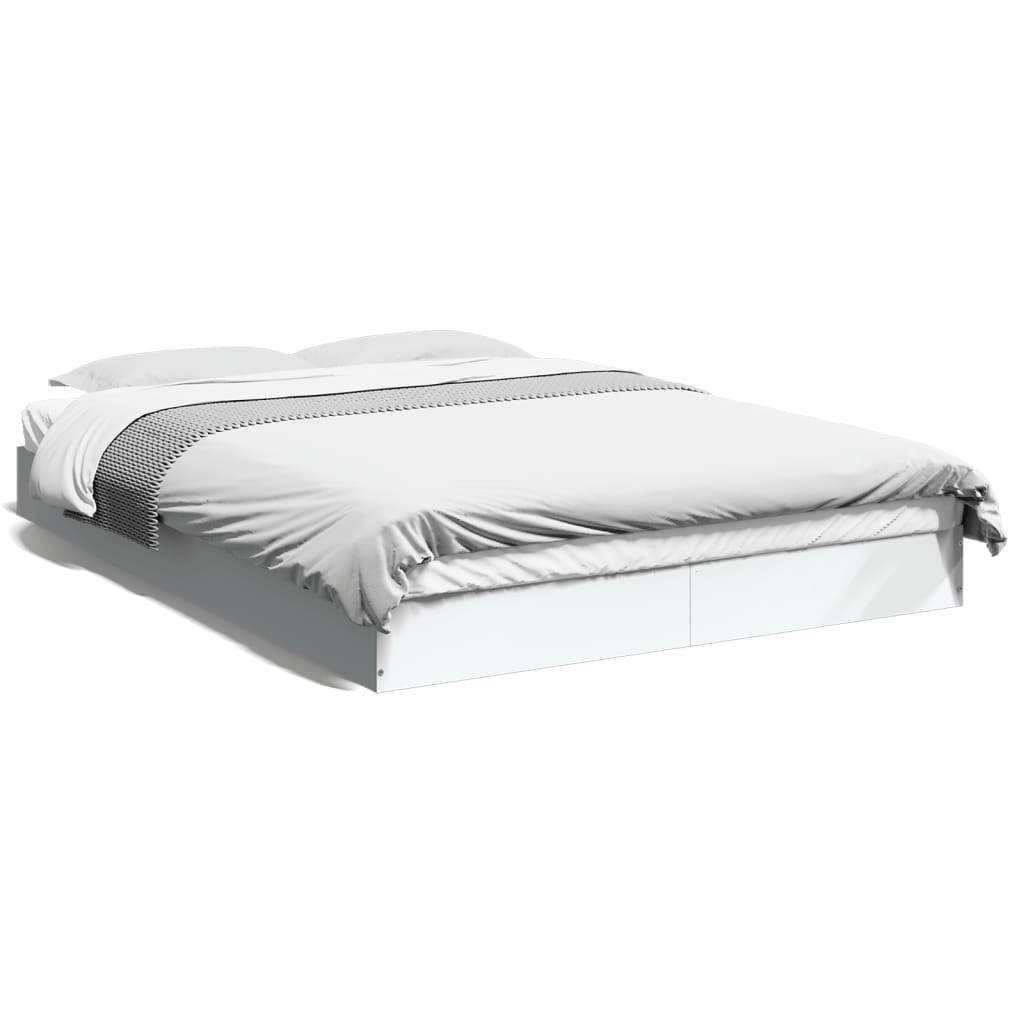BETTGESTELL Weiss 140/200 Cm Holzwerkstoff - Weiß, Holzwerkstoff (140/200cm) - vidaXL