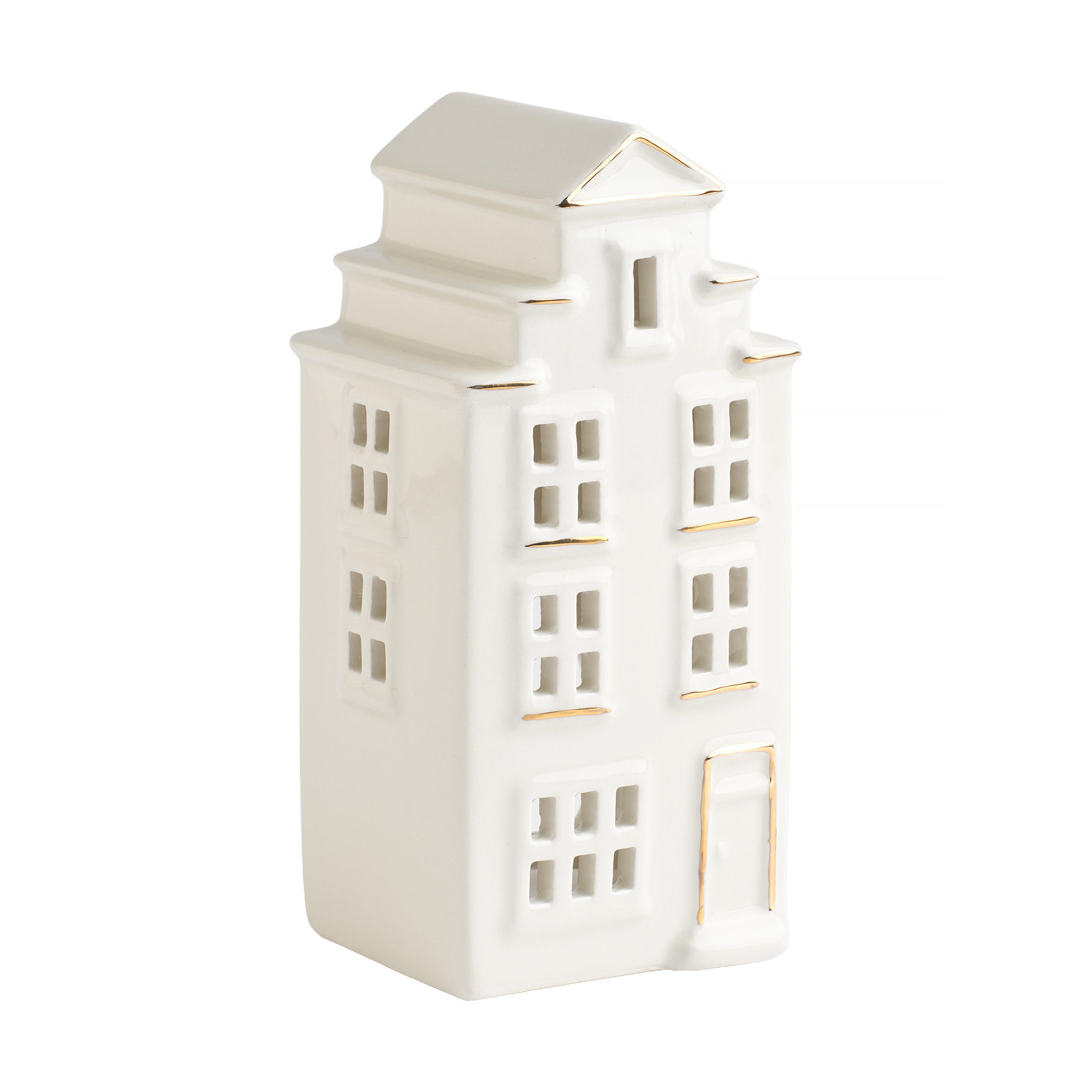 KERZENSTÄNDER Karit, Weiß, 15 x 6 x 7.2 cm, Dekorative Weihnachtsdeko - Weiß, Keramik (6/15/7.2cm) - home&you