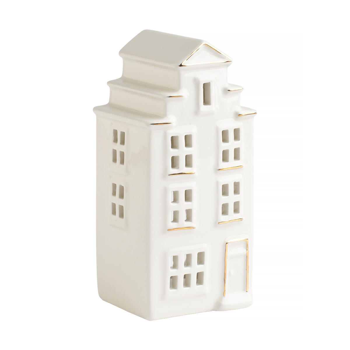 KERZENSTÄNDER Karit, Weiß, 15 x 6 x 7.2 cm, Dekorative Weihnachtsdeko - Weiß, Keramik (6/15/7.2cm) - home&you