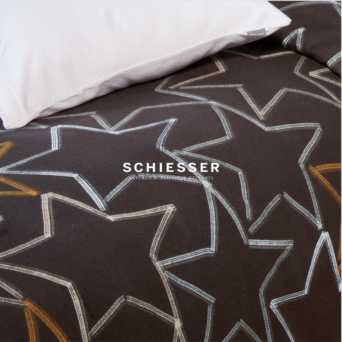BETTWÄSCHESET Lizzy - Feinbiber - 2-teilig - 155 x 220 cm - Dunkelgrau - Dunkelgrau, Textil (155/220cm) - SCHIESSER