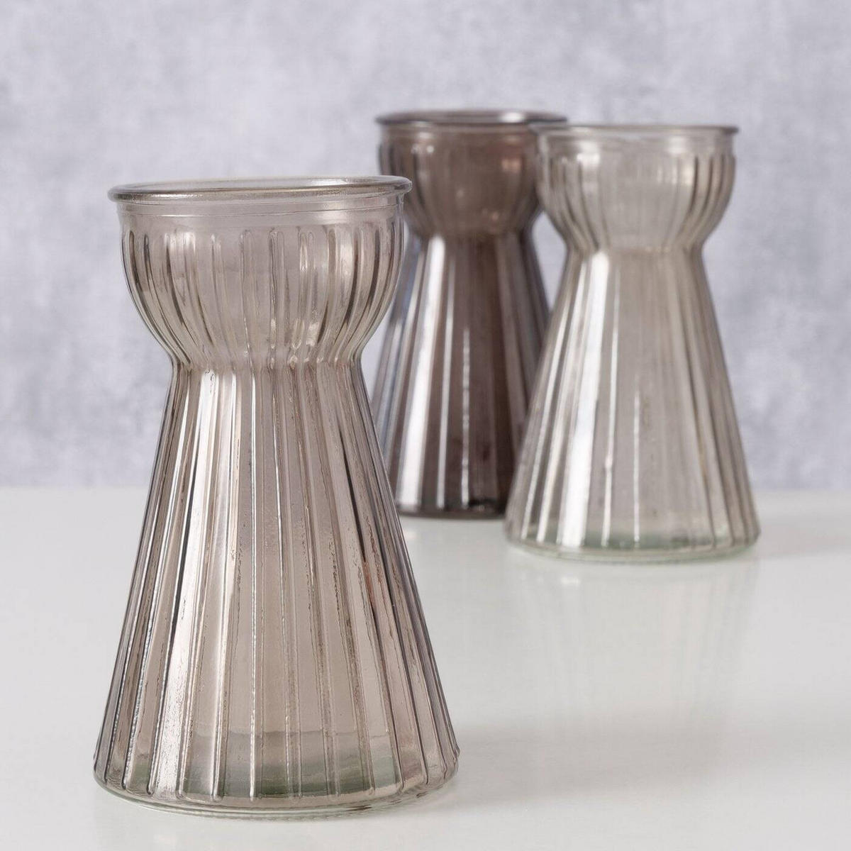 VASE Hyacintha 15 cm - Taupe, Glas (15cm) - Boltze Home