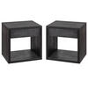 NACHTTISCH Hugo 2er Set, schwarze Birke, 30/39/39 cm - Schwarz, Holz (39/39/30cm) - WOODEK
