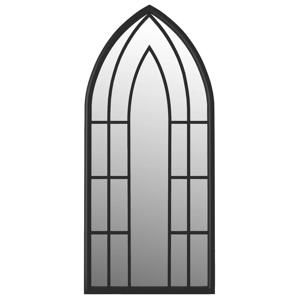 SPIEGEL Schwarz 100x45 cm Eisen für den Innenbereich - Schwarz, Metall (100/45/1cm) - furnicato