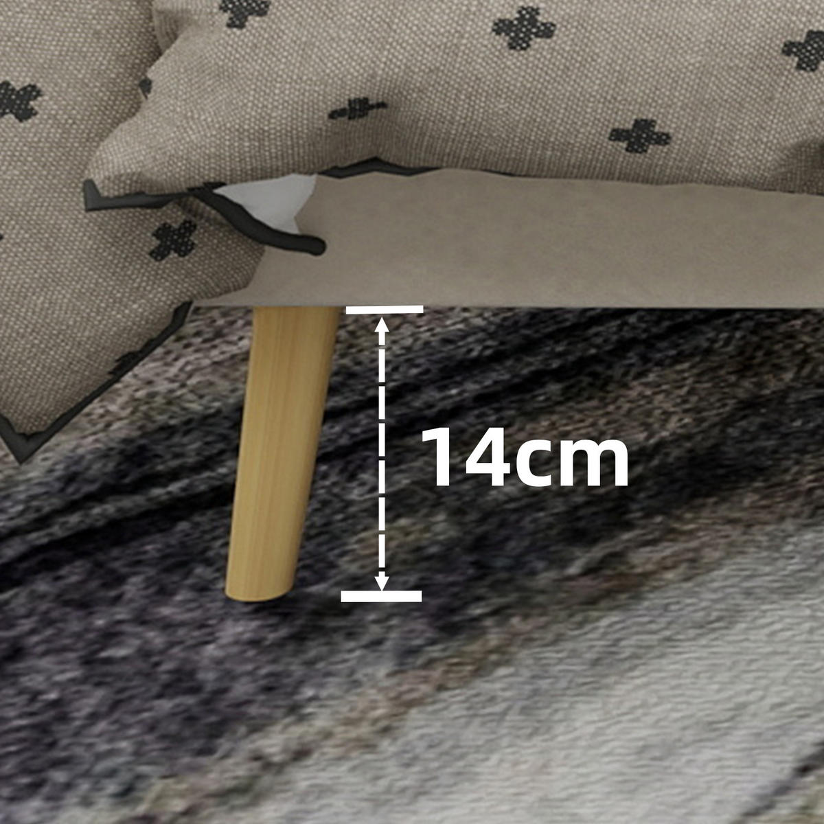 POLSTERBETT 160x200 cm ohne Stauraum beige - Beige, Textil (160/200cm) - LEBENLANG