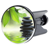 WASCHBECKENSTÖPSEL Harmony - Grün, Kunststoff/Metall (4/7/7cm) - Sanilo