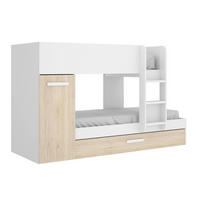 SCHLAFZIMMER Eiche, Weiß 112/244/150 cm - Weiß, Holzwerkstoff - DMORA