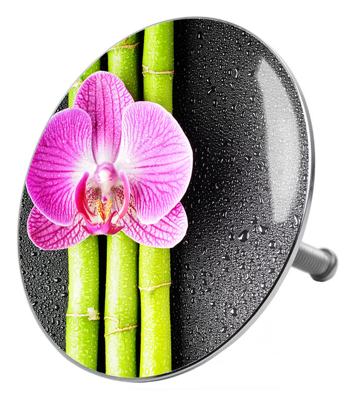 BADEWANNENSTÖPSEL Asia - Dunkelgrau, Metall (8/10/10cm) - Sanilo