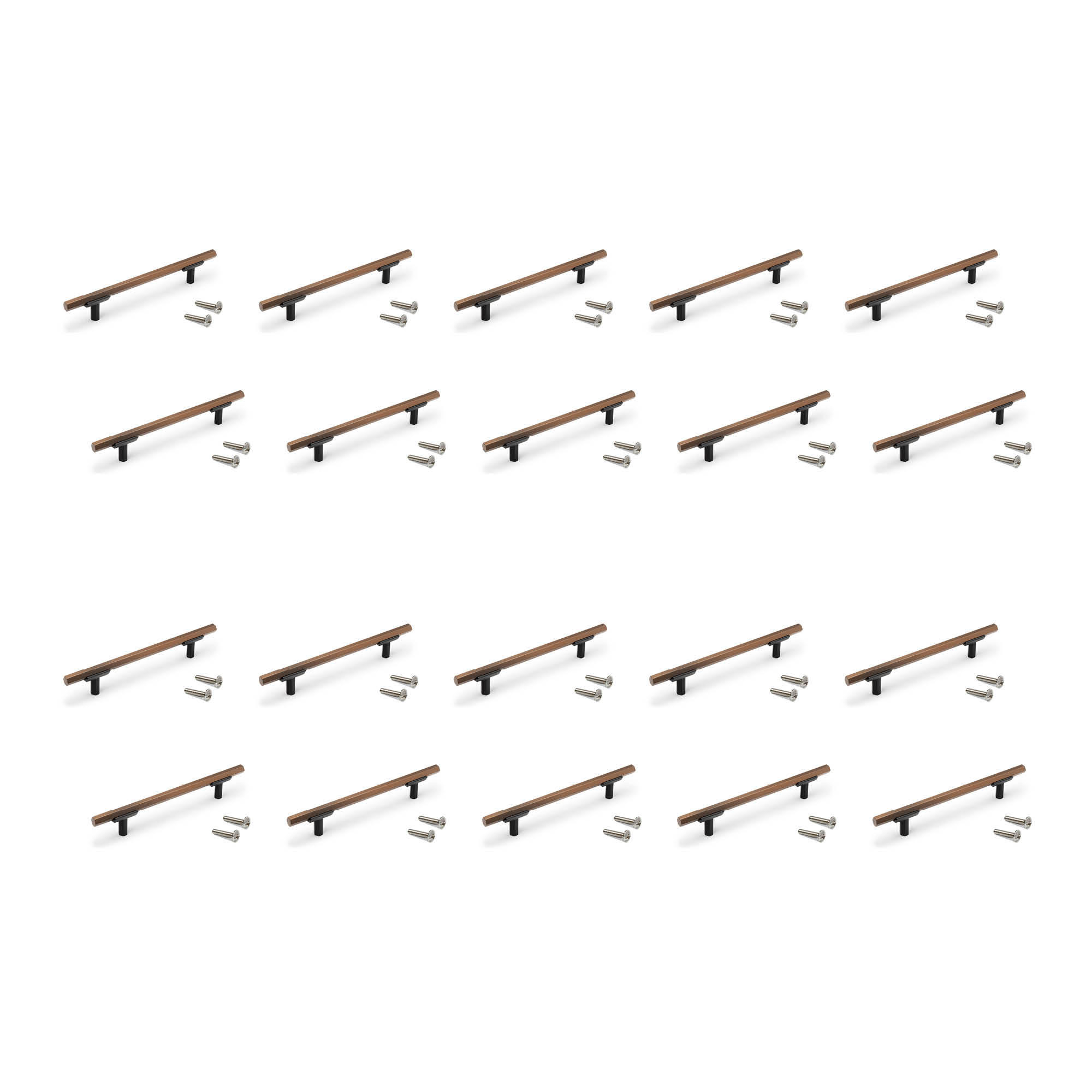 MÖBELGRIFFE Riad, L168mm, 128mm Achsenabstand, Aluminium, Bronze 20er-set - Bronzefarben, Metall (15/10/21cm) - EMUCA