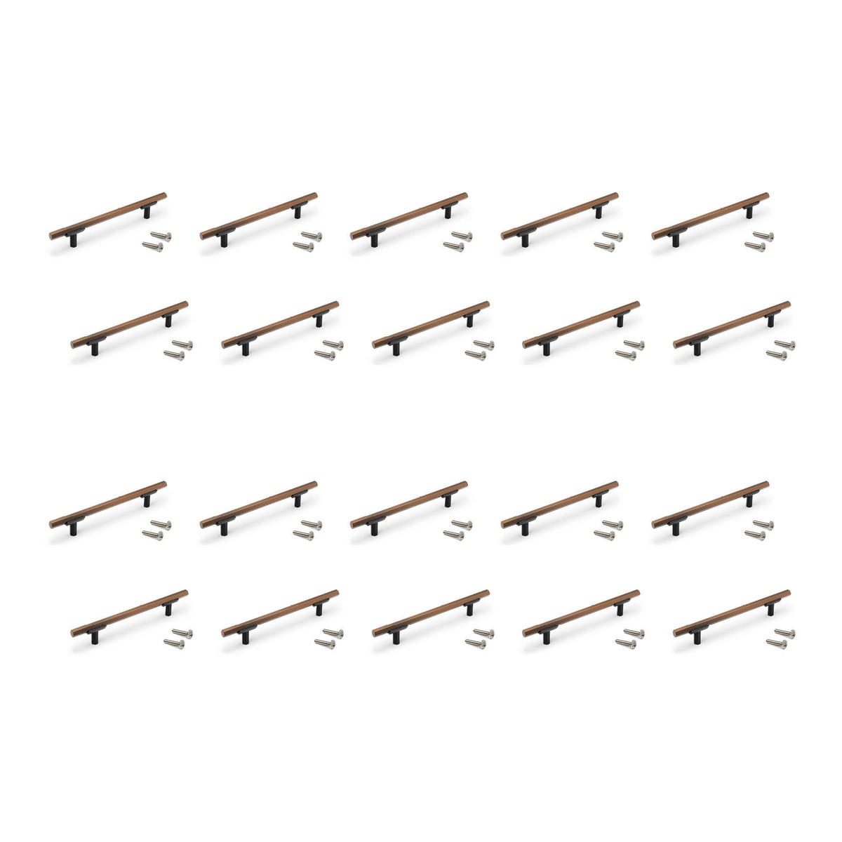 MÖBELGRIFFE Riad, L168mm, 128mm Achsenabstand, Aluminium, Bronze 20er-set - Bronzefarben, Metall (15/10/21cm) - EMUCA