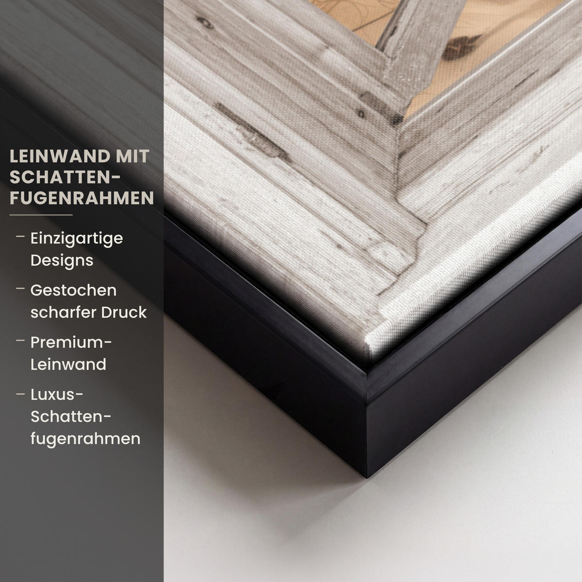 LEINWAND Bilder mit Rahmen - Fenster - Meer - Küste - Natur - Ausblick - Strand - Wattenmeer - 100x70 - Beige, Textil (100/70cm) - MuchoWow