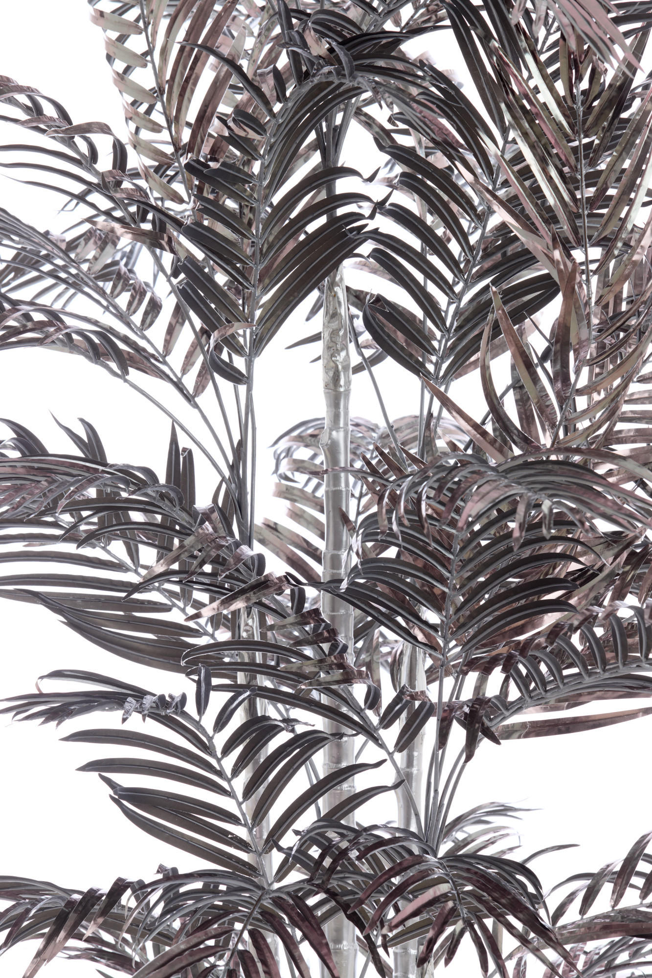 TOPF Palme Grau 198/160/198 cm - Grau, Kunststoff (198cm) - Light & Living
