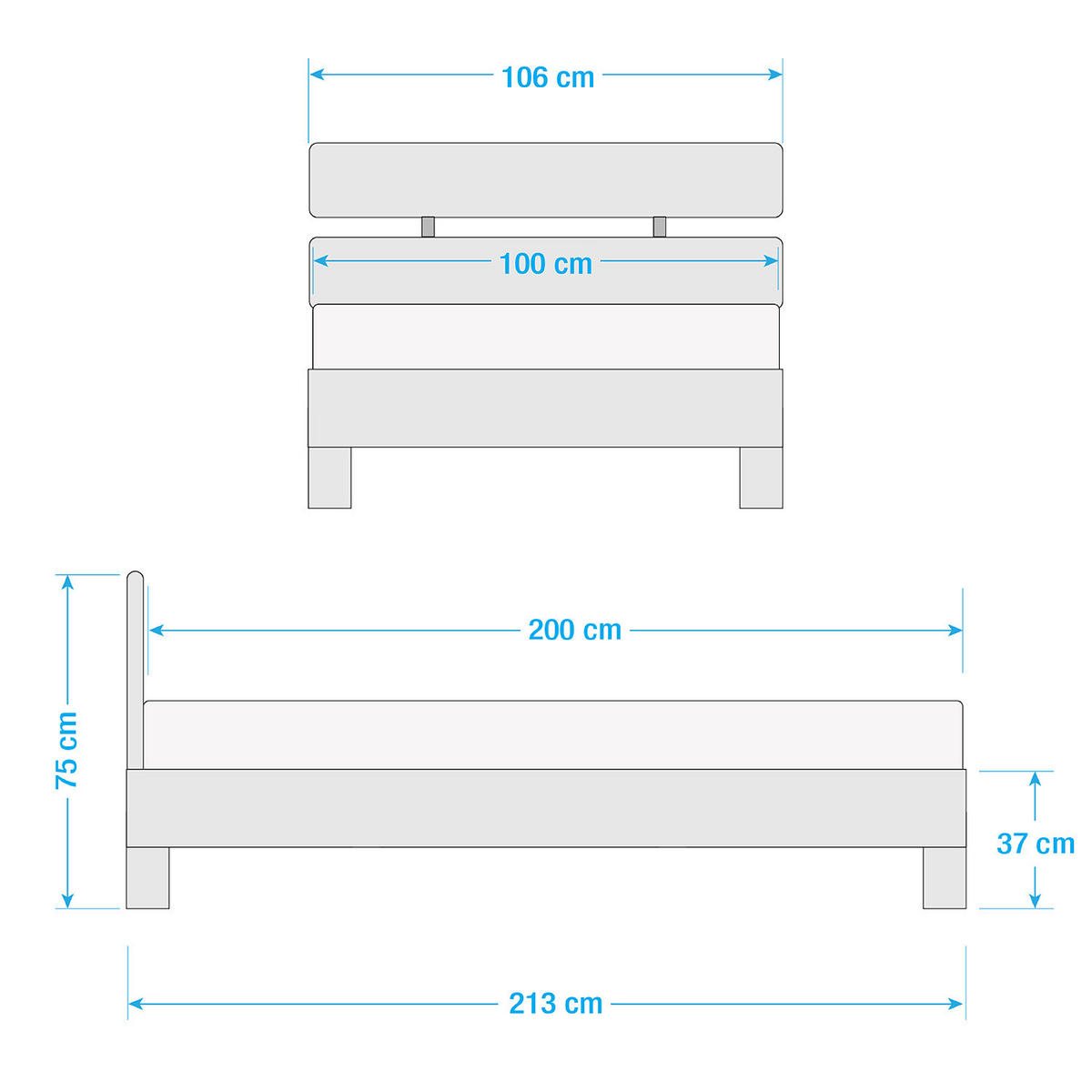 BETT - Massivholz - Eichefarben, Holz (100/200cm) - home24
