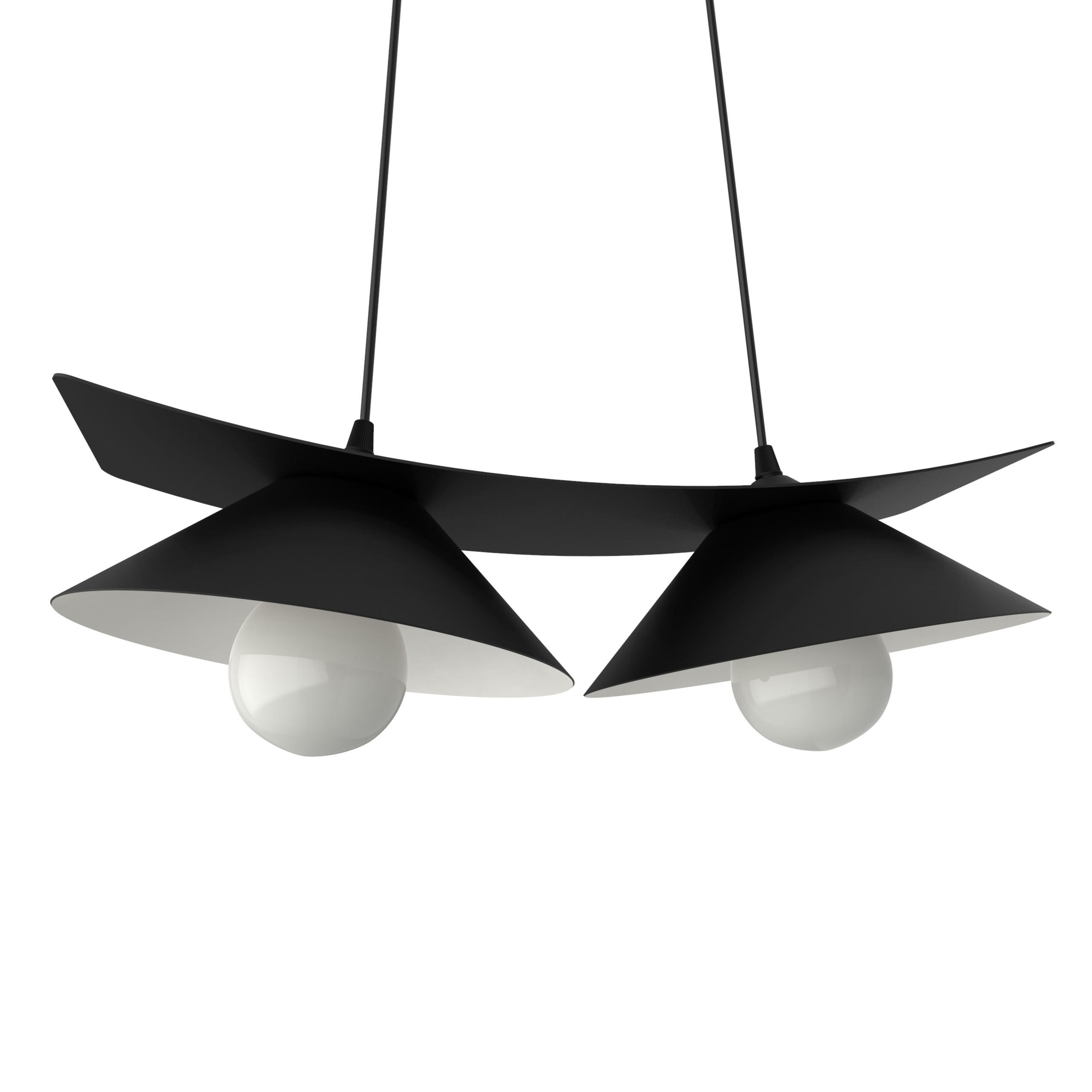 Lumicom Hängeleuchte Schwarz 25x16x70 cm
