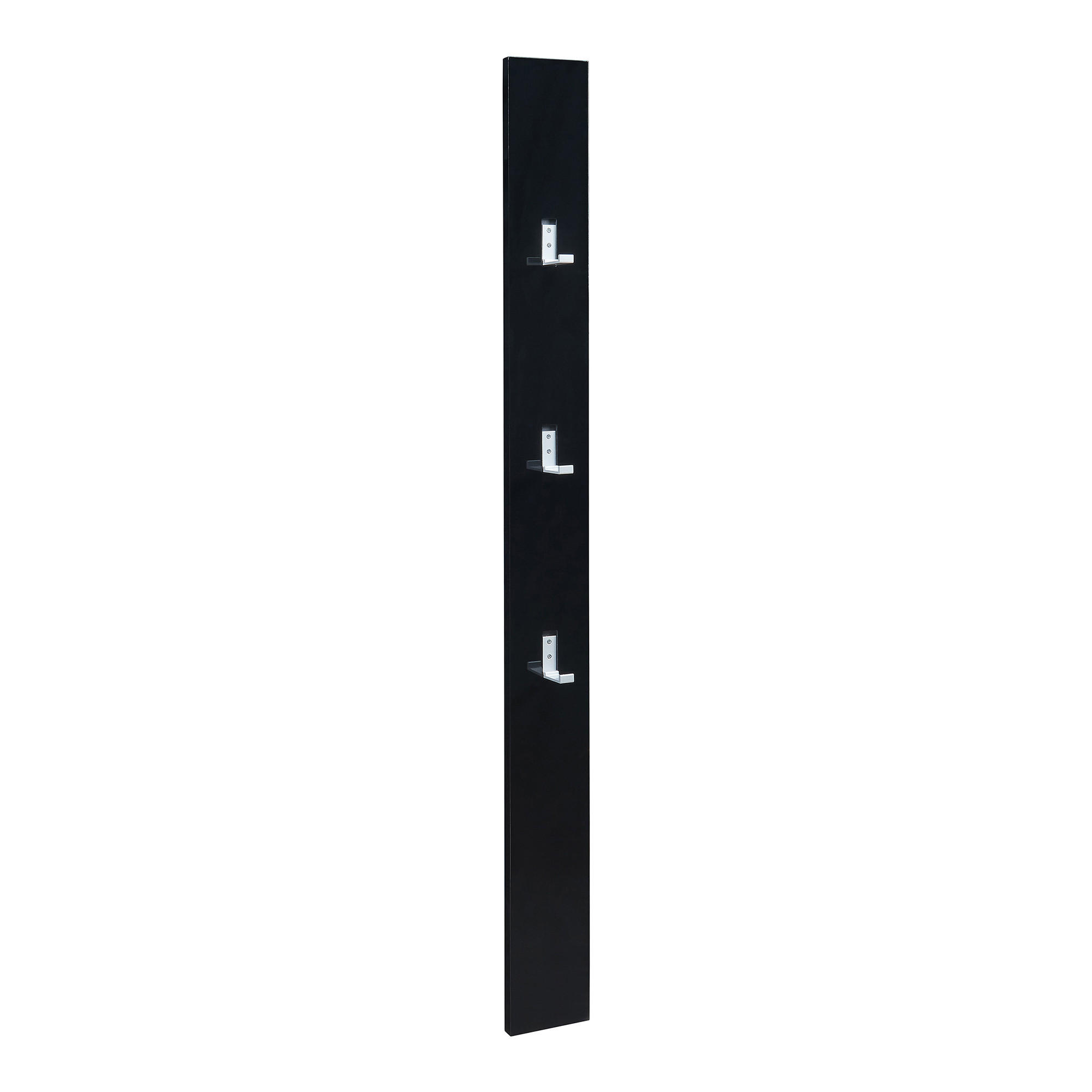 HAKENLEISTE Hansnes - Schwarz, Holzwerkstoff/Metall (15/165/3cm) - [en.casa]