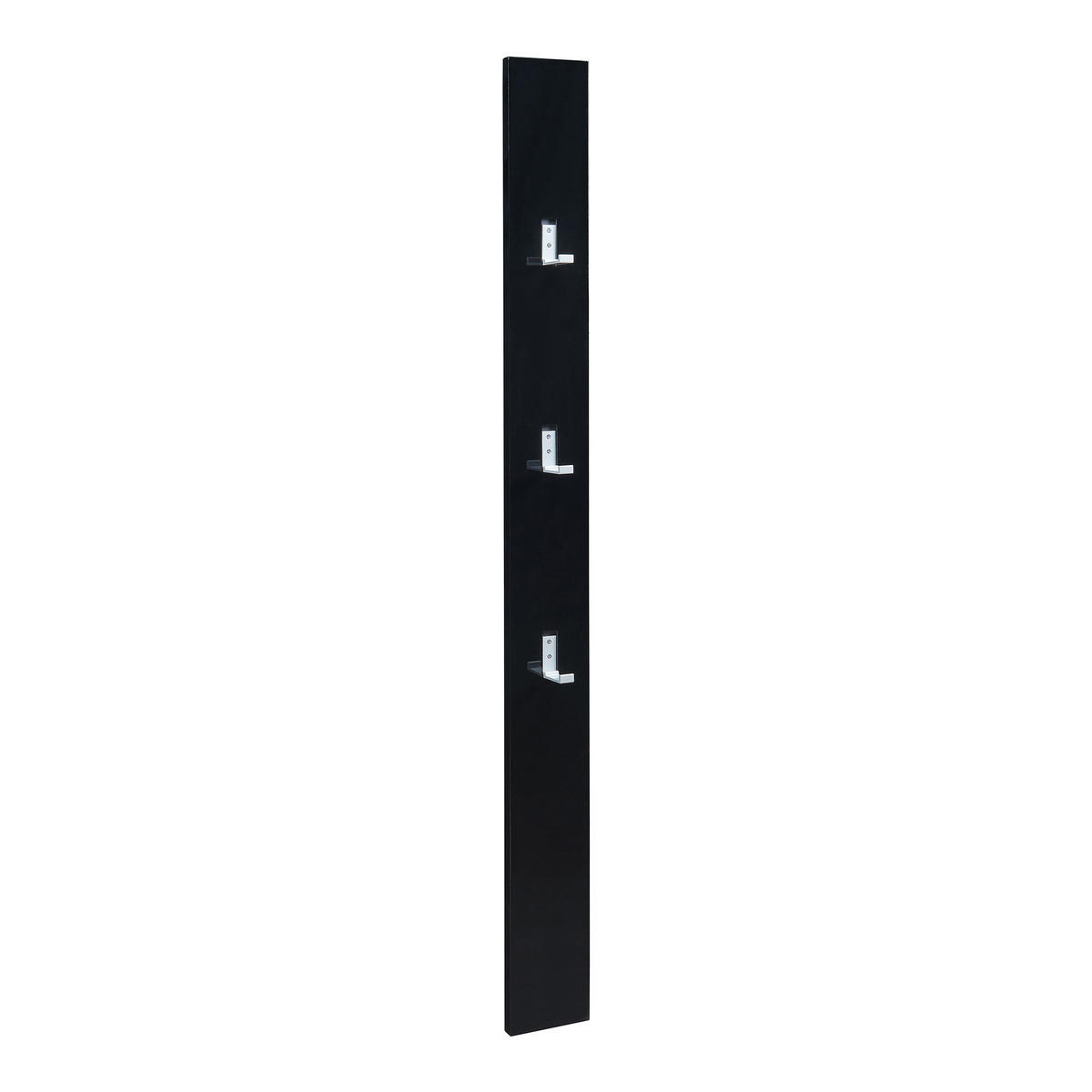 HAKENLEISTE Hansnes - Schwarz, Holzwerkstoff/Metall (15/165/3cm) - [en.casa]