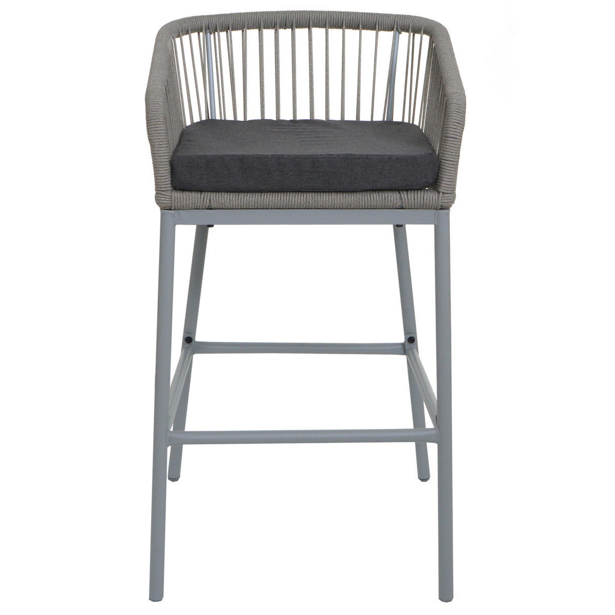 BARSKI STOL Svetlo siva, siva - siva/svetlo siva, kovina (51/92/53cm) - MCW