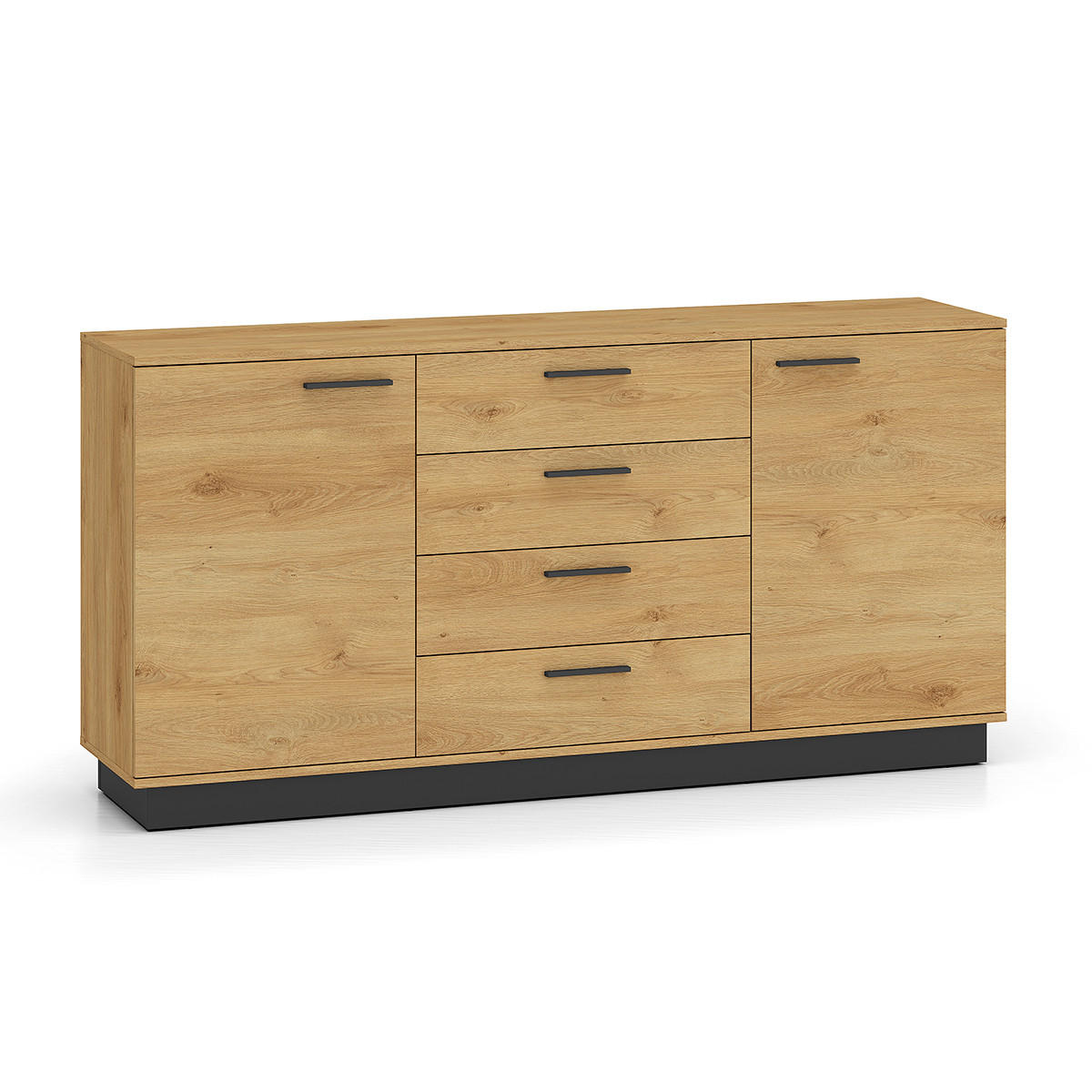 SIDEBOARD Ysia Holz und Schwarz - Schwarz, Holzwerkstoff (170/86/40cm) - Petits-meubles