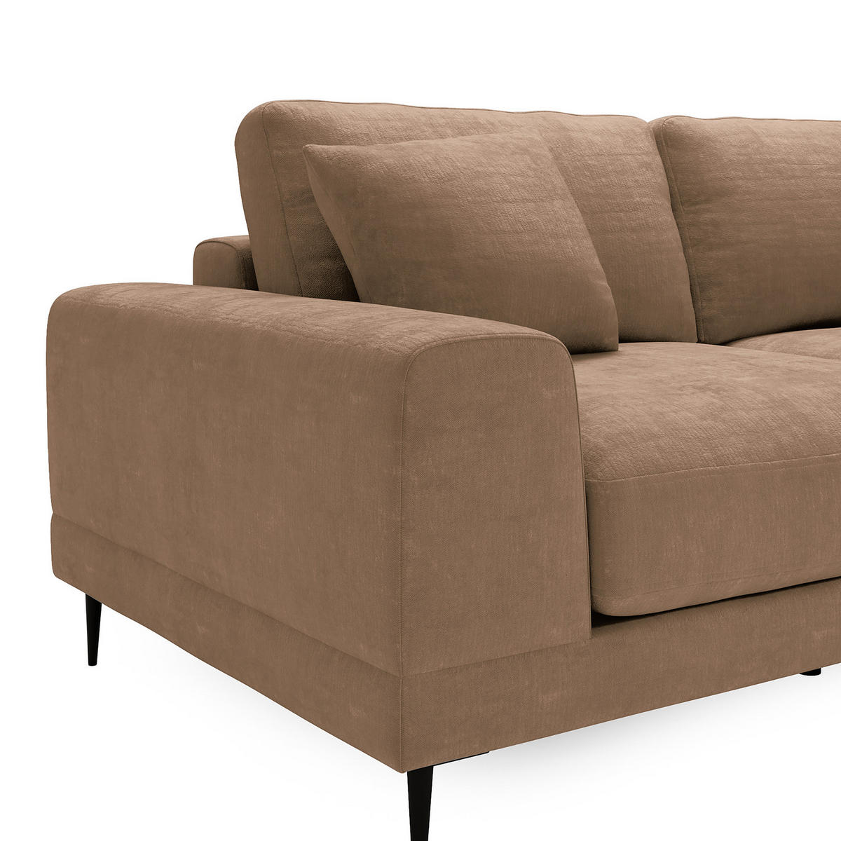 3-SITZER SOFA - Taupe, Textil (243/92/103cm) - home24