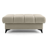 POUF PUDDING 110 x 60 cm Velours Creme - Creme/Schwarz, Holz/Textil (110/43/60cm) - Muffo