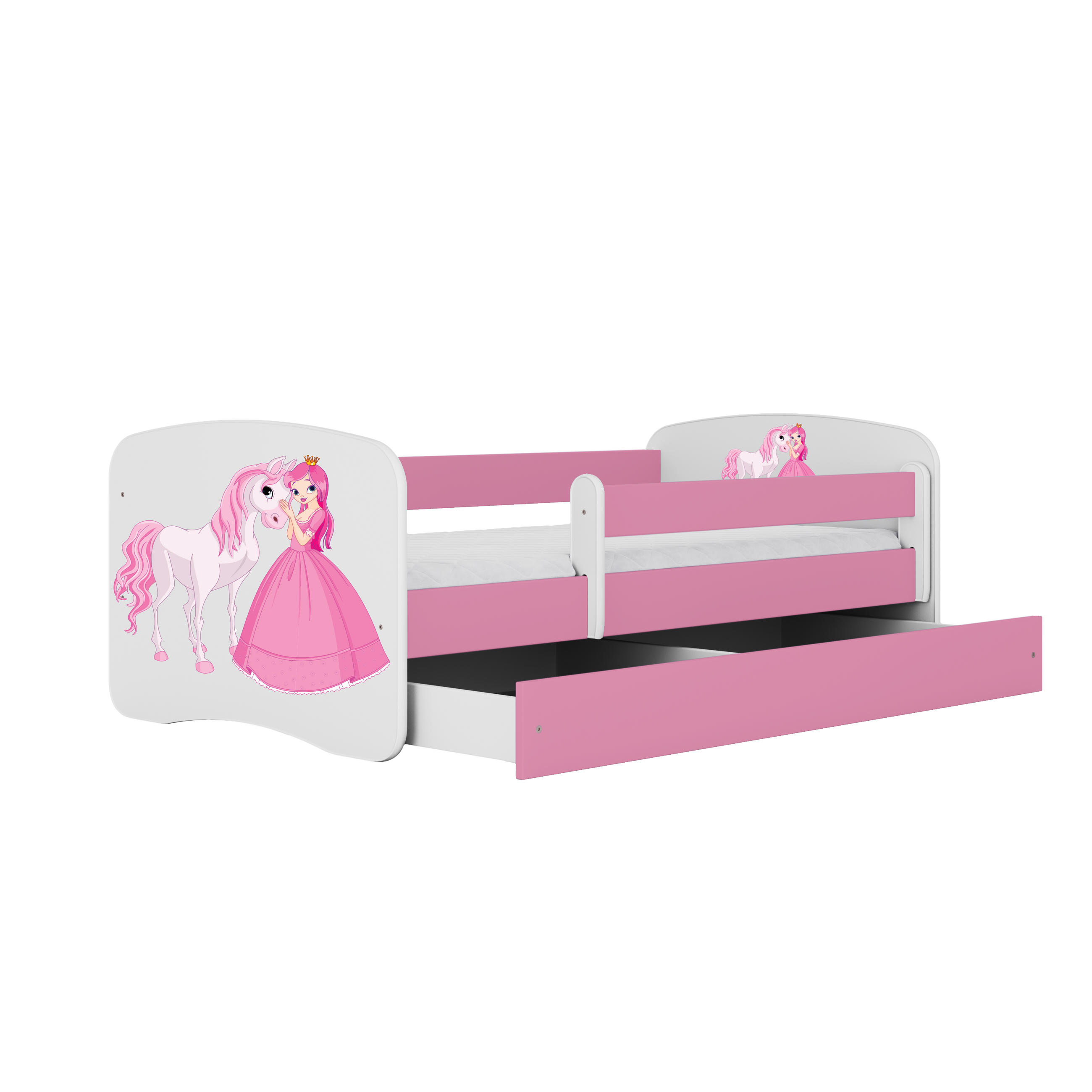 Thumbnail - Raumhirsch Furniture Kinderbett, Rosa, Holzwerkstoff, Holzwerkstoff, 1 Schubladen, 80x160 cm, Kinder- & Jugendzimmer, Ki...
