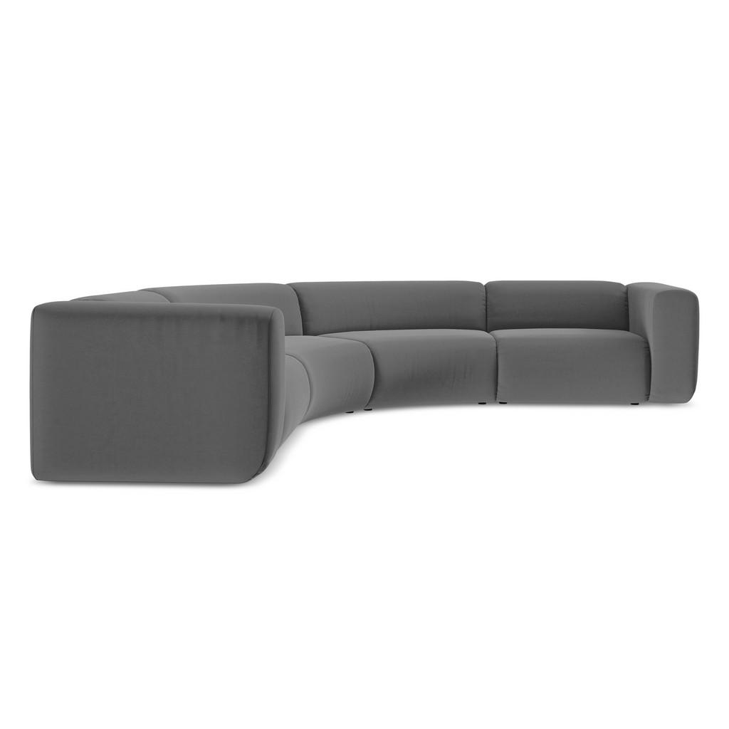 Thumbnail - Makamii Ecksofa, Grau, Textil, 5-Sitzer, Füllung: Schaumstoff, 318x318 cm, Made in EU, Wohnzimmer, Sofas & Couches, Wohn...