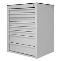 SCHUBLADENSCHRANK Kobra mit 8 Schubladen 90x71x55cm Lichtgrau - Grau, Metall (71/90/55cm) - PROREGAL