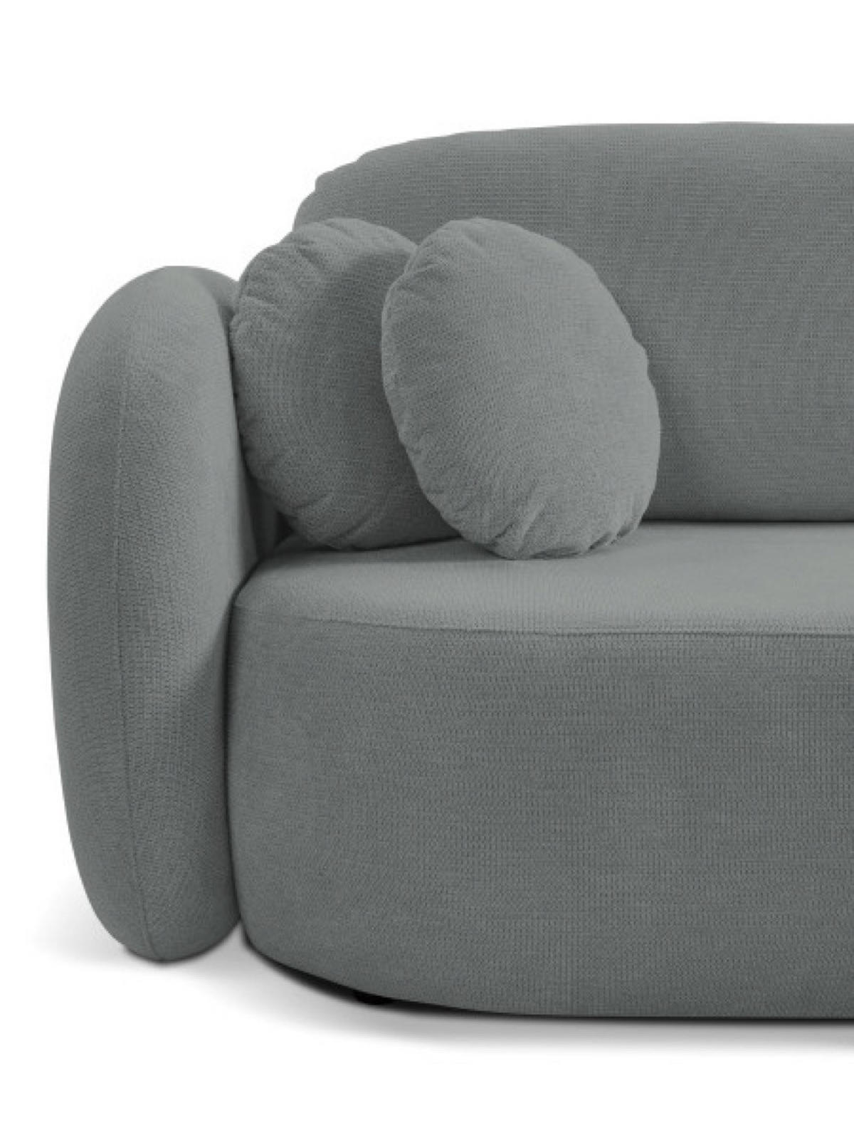 ECKSOFA Dunkelgrau OLIVIO Ausziehbar Rechts - Dunkelgrau/Grau, Textil (174/248cm) - Sepro Meble