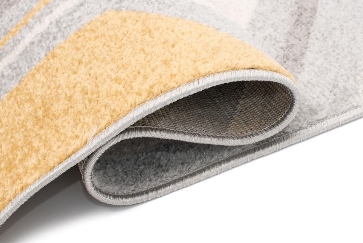 TEPPICH LAZUR Dunkelgrau 300/400 cm - Currygelb/Grau, Kunststoff (300/400cm) - Tapiso