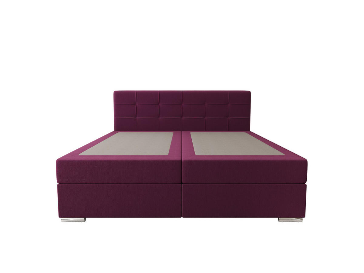 BOXBETT ZILANO 1 mit Matratze H3 und Topper 140x200 Cosmic 110 - Violett, Holz/Textil (140/200cm) - Bedante
