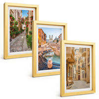 BILDER SET 3er Set - 20x30 cm Goldrahmen - Die bezaubernden Straßen des Brunnens - Goldfarben, Kunststoff (20/30cm) - TULUP
