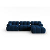 MODULARES-ECKSOFA rechts Bellis aus Samt königsblau 4 Sitzplätze - Blau, Textil (122/285cm) - Micadoni