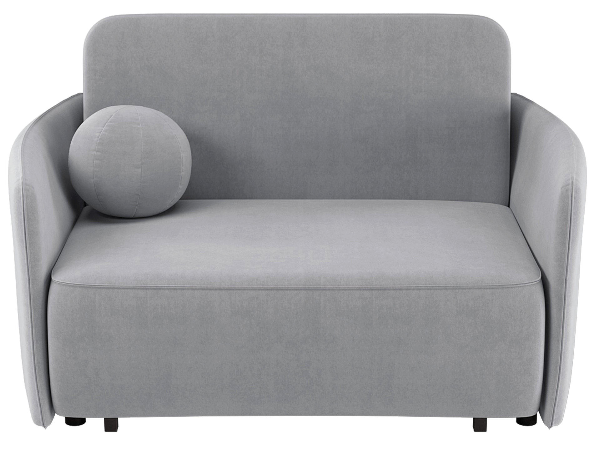 SCHLAFSOFA Paxi 145 cm - Hellgrau/Schwarz, Holz/Metall (145/84/106cm) - Selsey