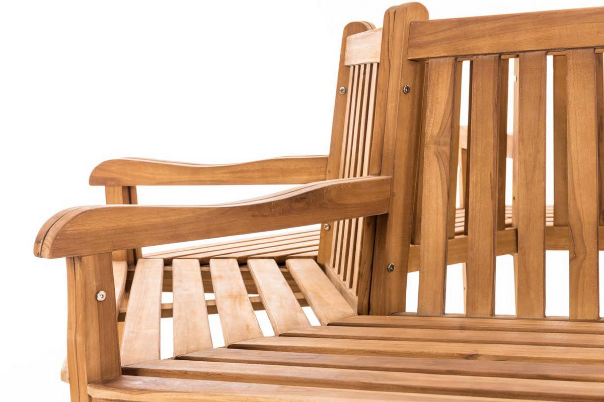 BAUMBANK Sonny mit Armlehnen 200 cm teak - Braun, Holz (200/90/200cm) - TPFGarden
