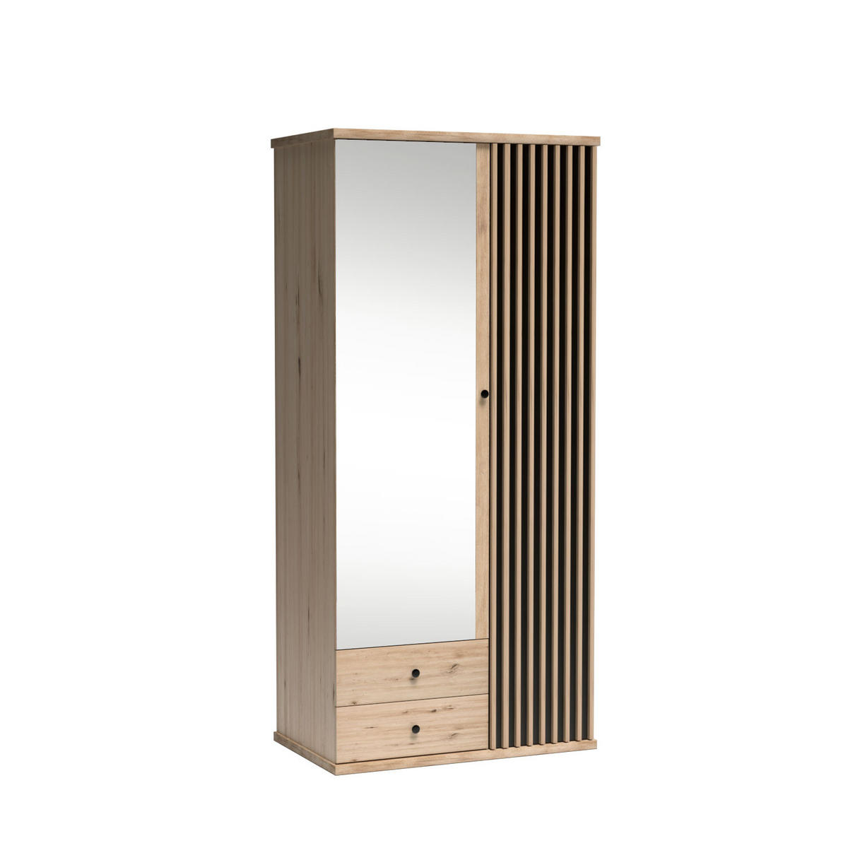DREHTÜRENSCHRANK Caya mit ein Tür und Schubladen, 100 cm, Eiche Artisan - Eiche Artisan, Holzwerkstoff (100/213/60cm) - Beautysofa