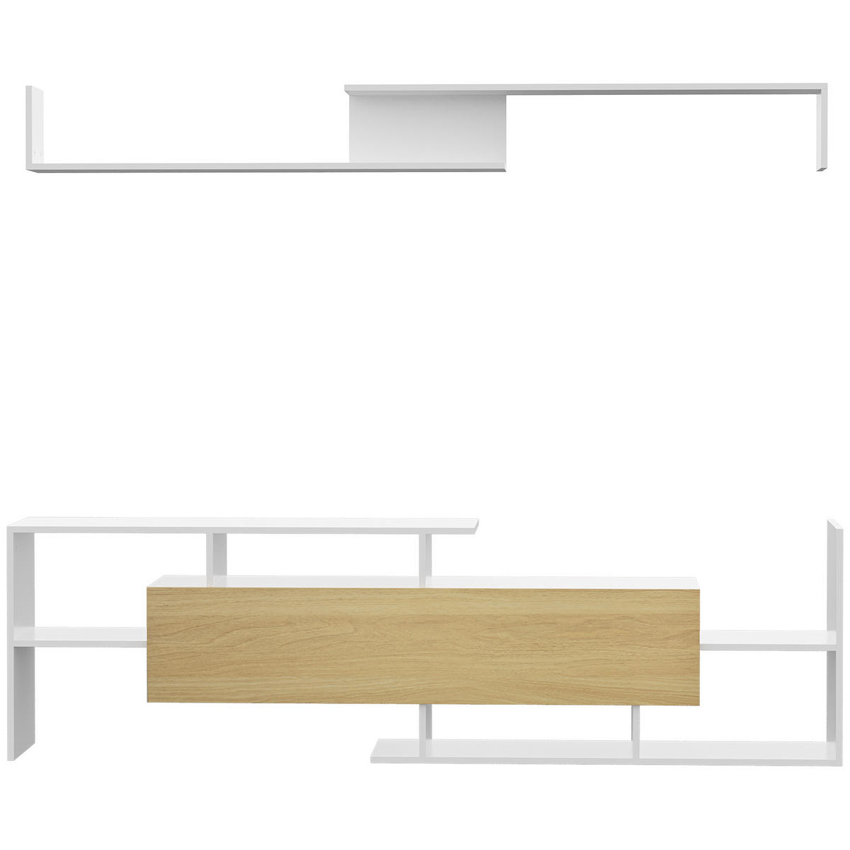 TV-MÖBEL Multicolor 1 Stück - Multicolor, Holzwerkstoff (153.6/42/25cm) - GiPP