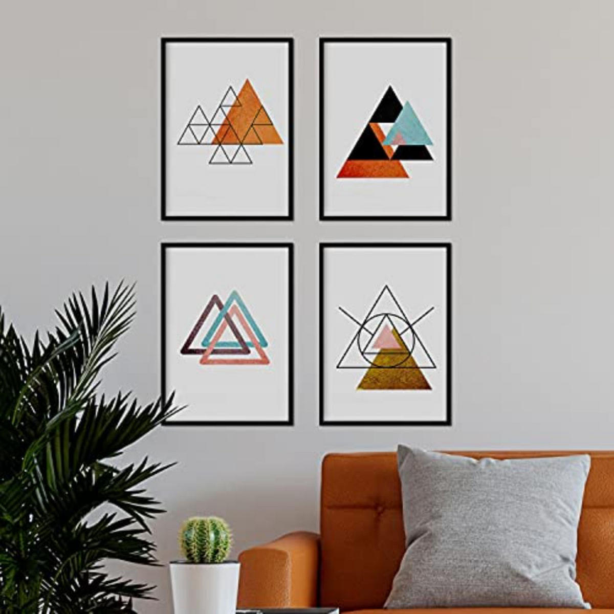 POSTER Set mit 4 Sahara und Ägypten A4 Schwarzer Rahmen - Schwarz, Papier (29.7/3cm) - Nacnic