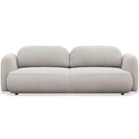 3-SITZER SCHLAFSOFA Tvoya Hellbeige Bouclé - Ecru/Schwarz, Kunststoff/Textil (253/82/110cm) - Selsey