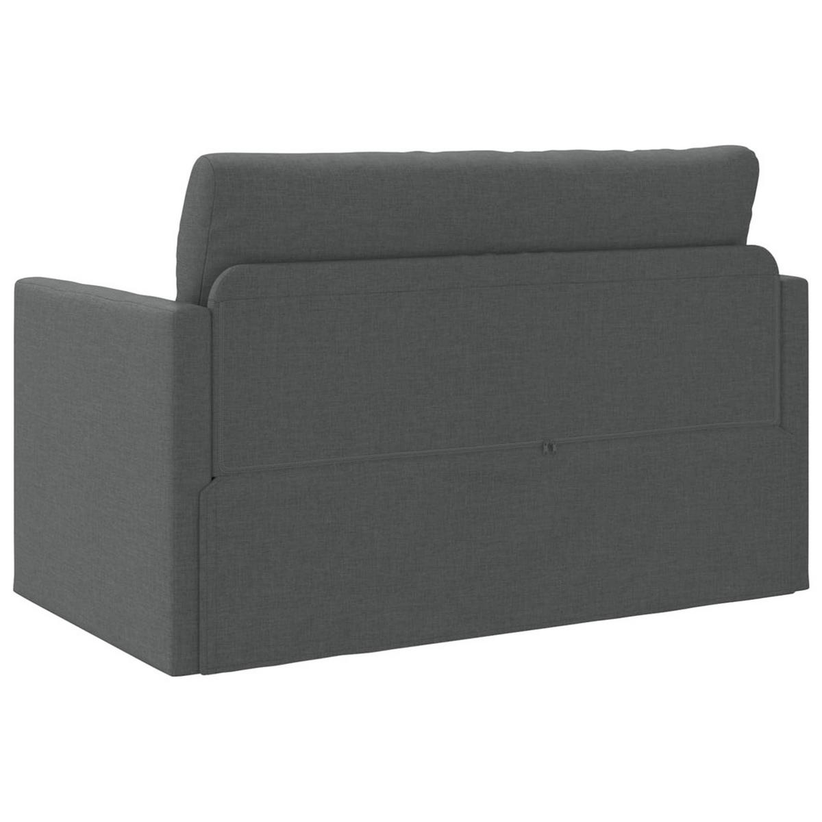 SCHLAFSOFA 110Cm Dunkelgrau Stoff - Grau, Textil (71/78/124cm) - vidaXL