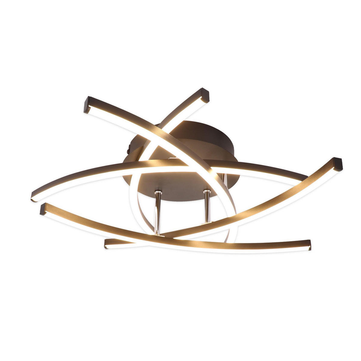 LED-DECKENLEUCHTE Lumbard 52/52/13cm - Schwarz, Metall (52/52/13cm) - Nettlife