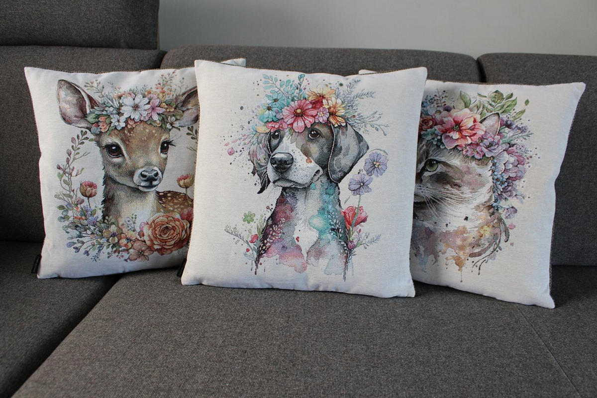 KISSENHÜLLE FANTASIE - Braun, Textil (45/45cm) - Yve! decoration