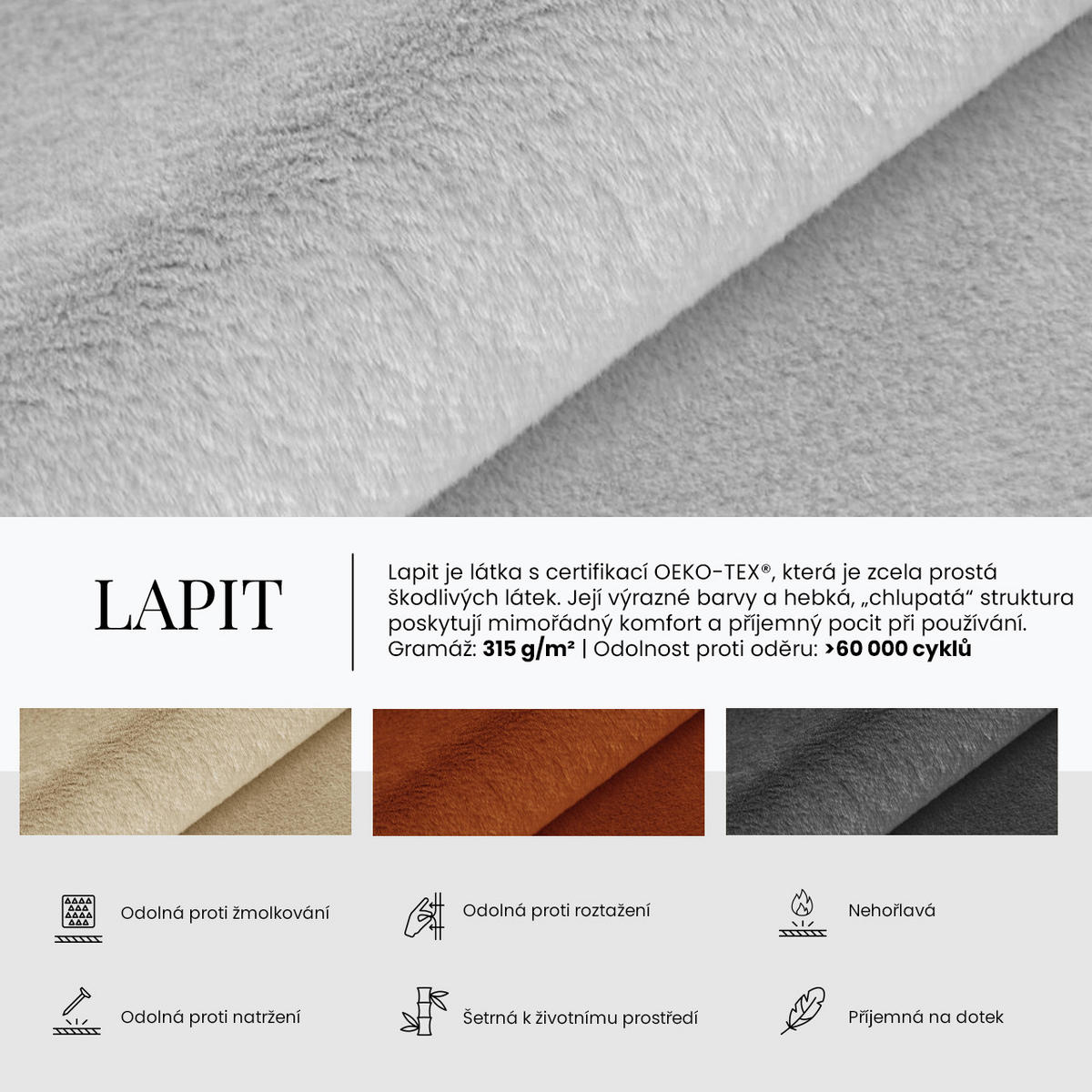 POLSTERBETT NIRA CLASSIC 140/200 - Creme Plüsch - ohne Matratze - Creme, Textil (140/200cm) - MKS