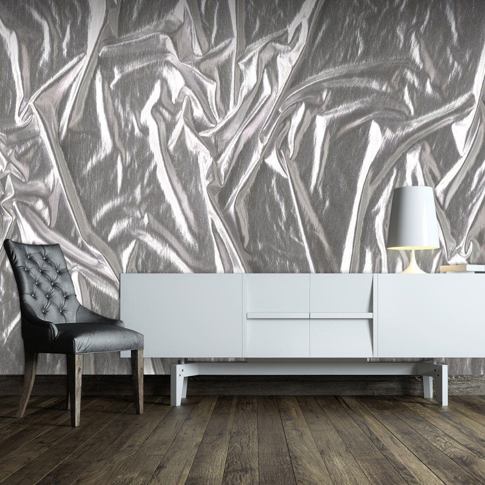 VLIESTAPETE Silber 300/210 cm - Silberfarben, Textil (300/1cm) - KUNSTLOFT