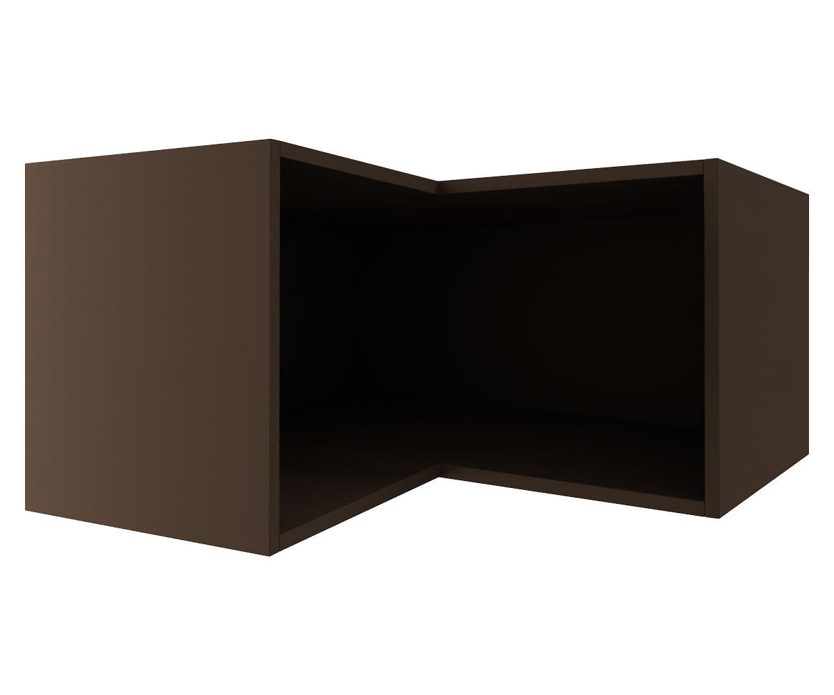 ECKHÄNGESCHRANK Essen W12/60/36 Weiß Hochglanz / Eiche Artisan Matt 60 / 60 / 36cm - Weiß Hochglanz/Eiche Artisan, Holz/Holzwerkstoff (60/36/60cm) - Feldmann-Wohnen