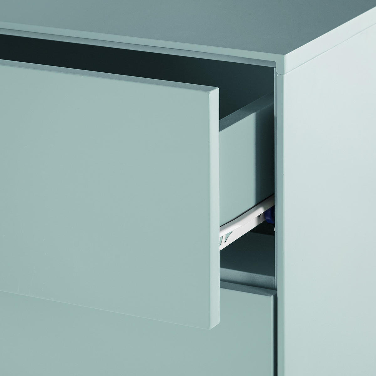 SCHUHKOMMODE mit 2 Schubladen - Eichefarben/Mintgrün, Holzwerkstoff (110/132/38cm) - home24