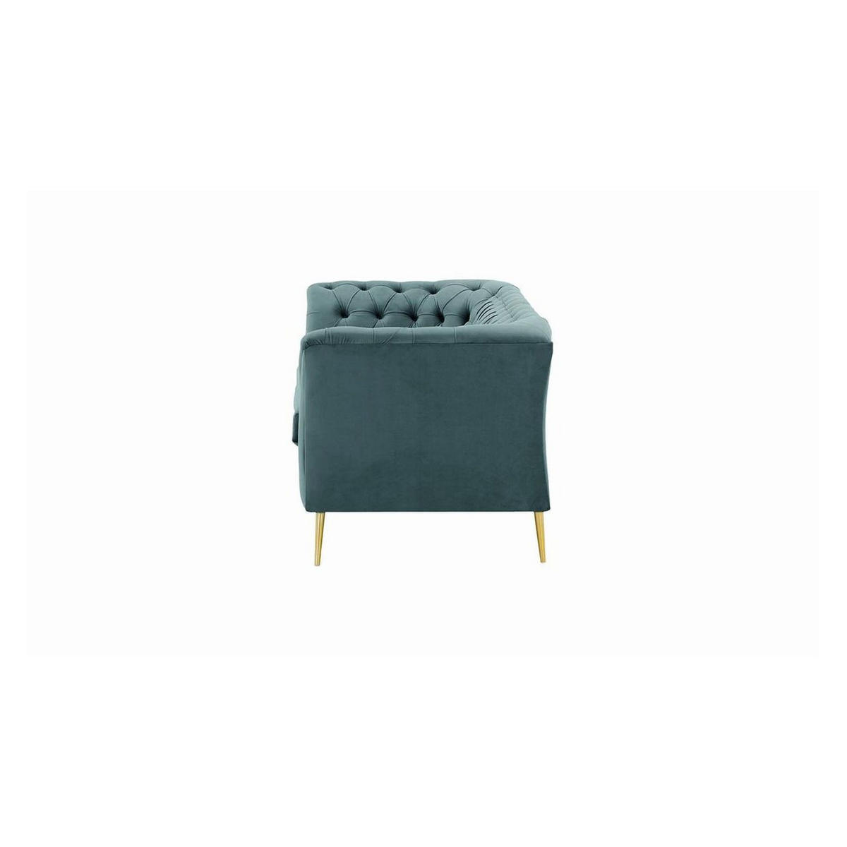 ZWEISITZER-SOFA Chesterfield Modern-Velluto 12 - Blau, Holz/Textil (183/74/80cm)