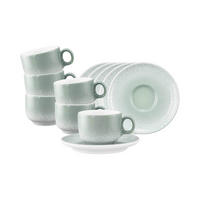 ESPRESSOTASSEN MIT UNTERTASSEN Sento Home Aura mint 80 ml 6er Set - Mintgrün, Keramik (0.08L) - Seltmann Weiden