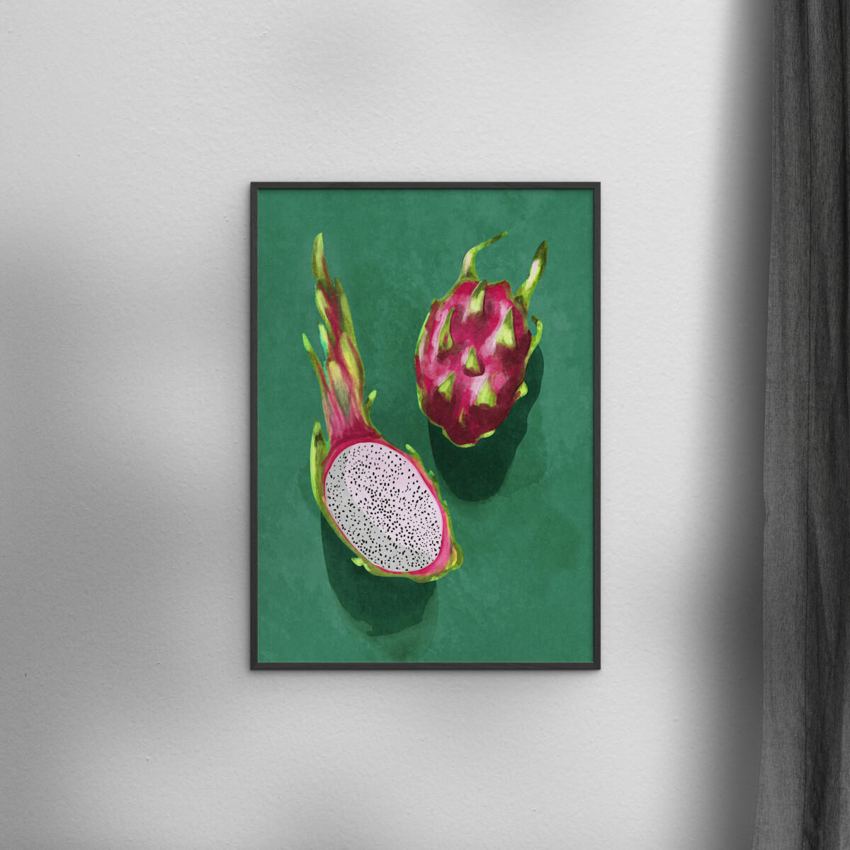 POSTER mit Rahmen Raissa Oltmanns - Dragonfruit - Multicolor/Schwarz, Holz/Papier (70/100cm) - Poster&Frame