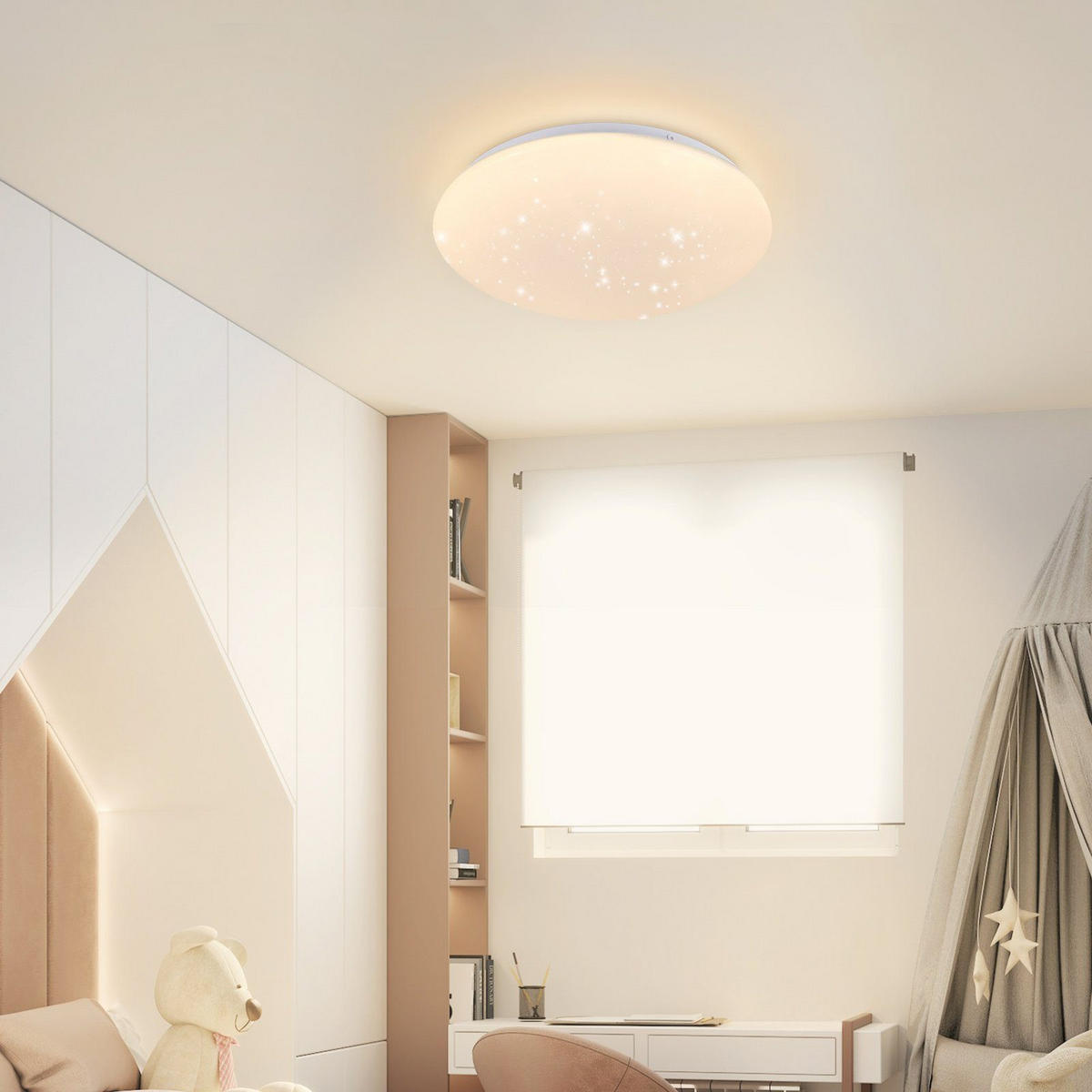LED-DECKENLEUCHTE Jonas 30/30/7 cm - Weiß, Kunststoff (30/30/7cm) - Nettlife