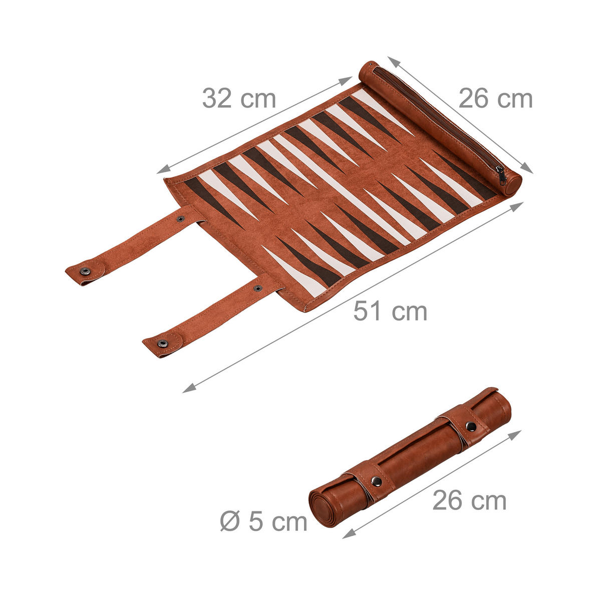BACKGAMMON - Multicolor, Kunststoff/Metall (5/5cm) - Relaxdays